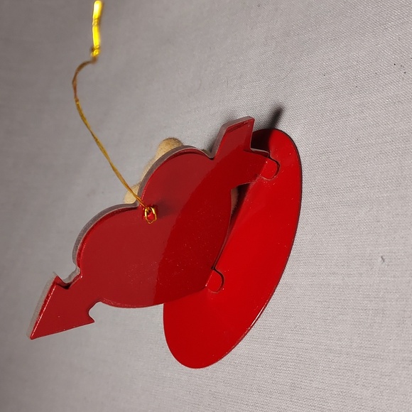 Vintage Avon Teddy Bear Heart Shape Ornament Sweet Heart Design - Picture 7 of 8